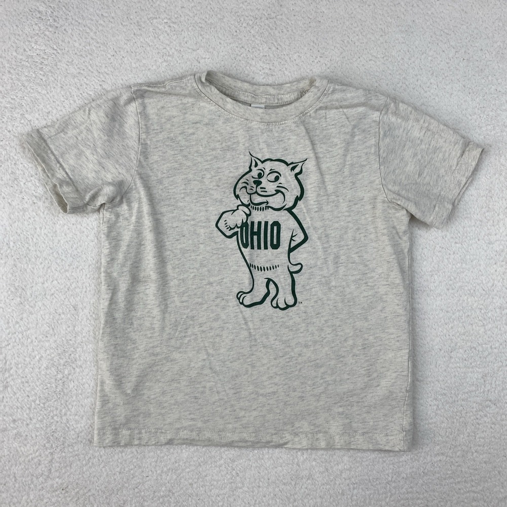 OHIO UNIVERSITY Youth Childrens T-Shirt Size 5/6 Rufus Bobcats Short Sleeve Tee - Picture 2 of 11